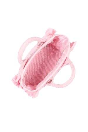 Borsa Vanity mini volant in cotone sangallo rosa SAINT BARTH KIDS | VAMI01802531L